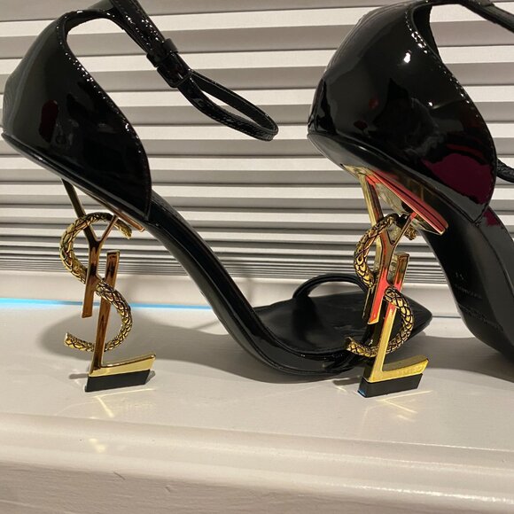 YSL Oypum Snake Heeled Sandals 37 - Picture 3 of 4